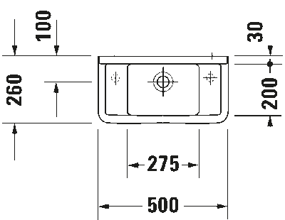 Starck 3 Умывальник для рук с переливом 7