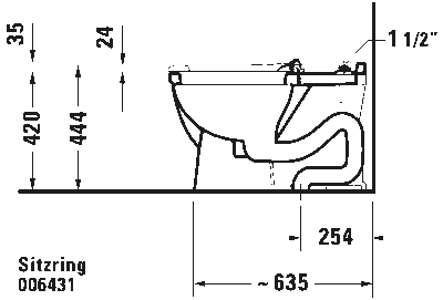 Darling New, Starck 2, Starck 3 Сиденье для унитаза без крышки удлиненное исполнение 3