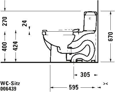 Darling New, Starck 2, Starck 3 Сиденье для унитаза без крышки удлиненное исполнение 3