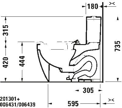 Darling New, Starck 2, Starck 3 Сиденье для унитаза без крышки удлиненное исполнение 5