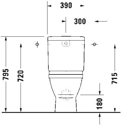Starck 3 Унитаз комбинированный с вертикальным смывом 6