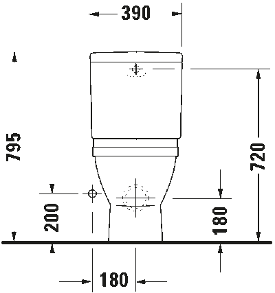 Starck 3 Унитаз комбинированный с вертикальным смывом 7