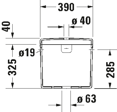 Starck 3 Бачок с механизмом двойного смыва 3