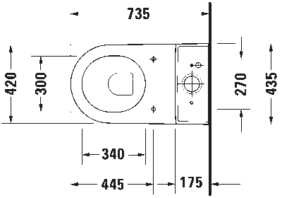 Starck 3 Напольный унитаз в комплекте Big Toilet с вертикальным смывом 9