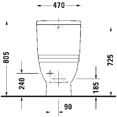 Starck 3 Напольный унитаз в комплекте Big Toilet с вертикальным смывом 12