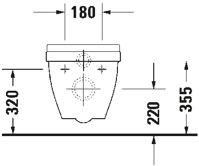 Starck 3 Унитаз подвесной с горизонтальным смывом 12
