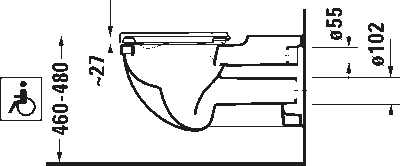 Starck 3 Унитаз подвесной Vital с вертикальным смывом 5