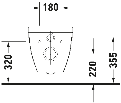 Starck 3 Унитаз подвесной Vital с вертикальным смывом 8