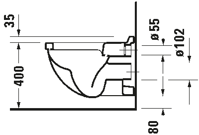 Starck 3 Унитаз подвесной. Модель с системой смыва 4