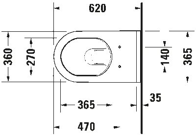 Starck 3 Унитаз подвесной с вертикальным смывом 10
