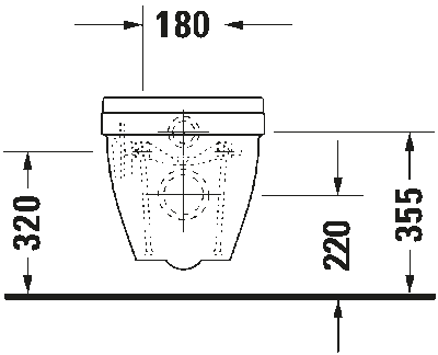 Starck 3 Унитаз подвесной с вертикальным смывом 12