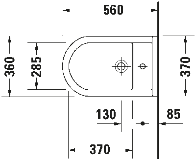 Starck 3 Биде напольное с переливом 6