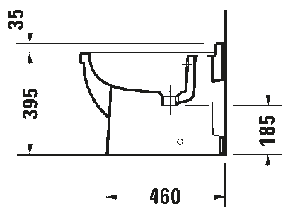 Starck 3 Биде напольное с переливом 7