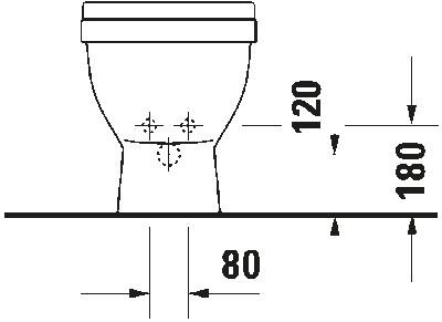 Starck 3 Биде напольное с переливом 8