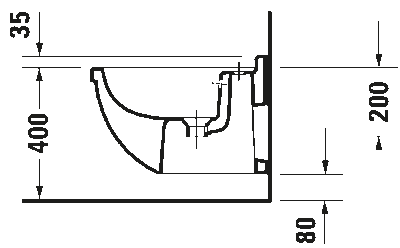 Starck 3 Биде подвесное с переливом 7