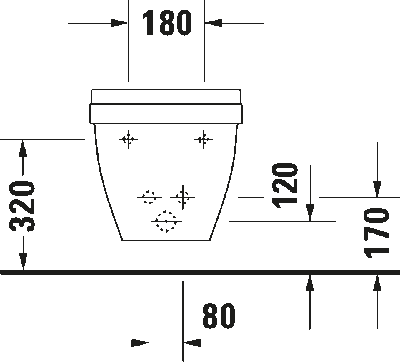 Starck 3 Биде подвесное с переливом 8
