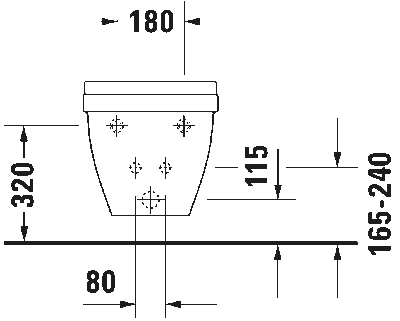 Starck 3 Биде подвесное с переливом 10
