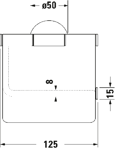 Starck T Держатель для туалетной бумаги с крышкой 25