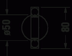 Starck T Полотенцедержатель с двумя подвижными ручками. Крепление на стене 45