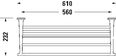 Starck T Полочка для полотенец. Крепление на стене 17