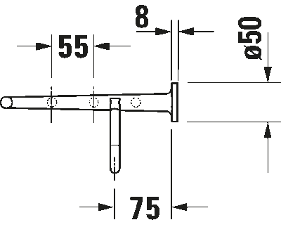 Starck T Полочка для полотенец. Крепление на стене 18