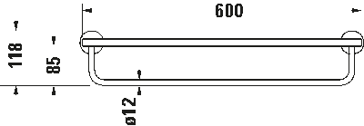 Starck T Полочка для полотенец. Крепление на стене 19
