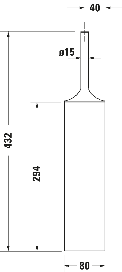 Starck T Ершик для унитаза напольный 15