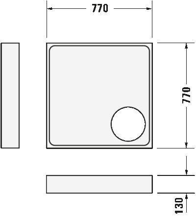 Starck Slimline Душевой поддон квадратный вариант 7