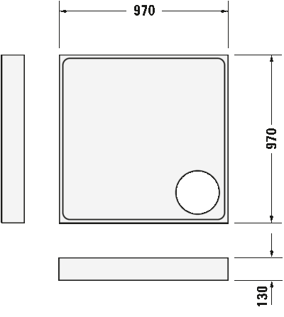 Starck Slimline Душевой поддон квадратный вариант 7