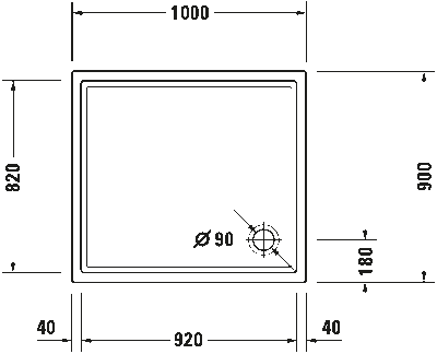 Starck Slimline Душевой поддон прямоугольный вариант 4