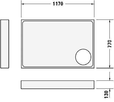 Starck Slimline Душевой поддон прямоугольный вариант 7