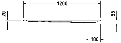 Starck Slimline Душевой поддон прямоугольный вариант 6