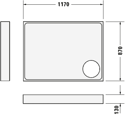 Starck Slimline Душевой поддон прямоугольный вариант 7