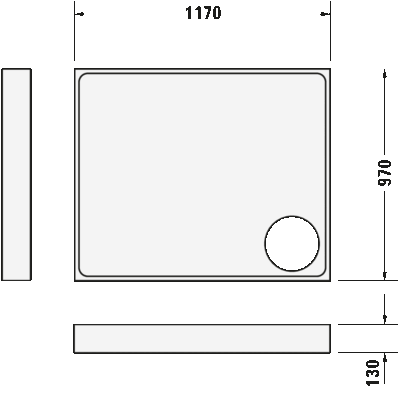 Starck Slimline Душевой поддон прямоугольный вариант 8