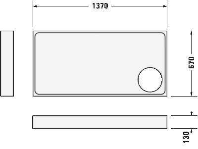 Starck Slimline Душевой поддон прямоугольный вариант 6