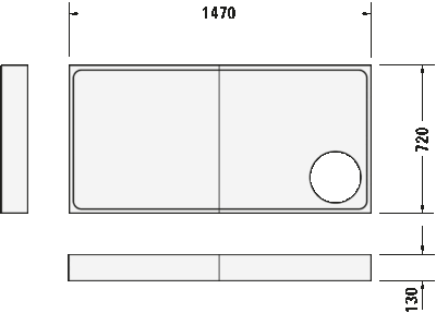 Starck Slimline Душевой поддон прямоугольный вариант 7