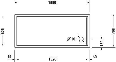 Starck Slimline Душевой поддон прямоугольный вариант 5