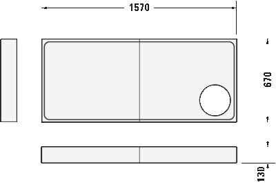 Starck Slimline Душевой поддон прямоугольный вариант 7