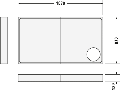 Starck Slimline Душевой поддон прямоугольный вариант 7