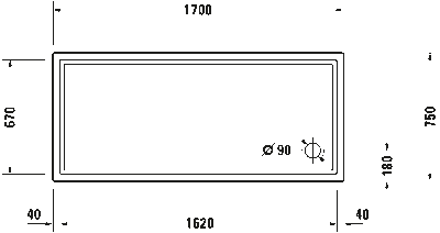 Starck Slimline Душевой поддон прямоугольный вариант 4