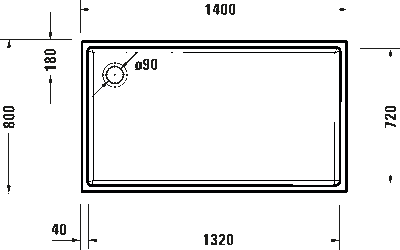Starck Slimline Душевой поддон прямоугольный вариант 3
