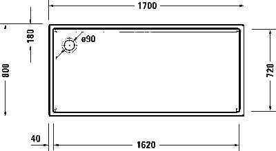 Starck Slimline Душевой поддон прямоугольный вариант 3