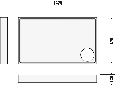 Starck Slimline Душевой поддон прямоугольный вариант 6