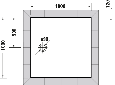 Tempano Душевой поддон квадратный вариант 4