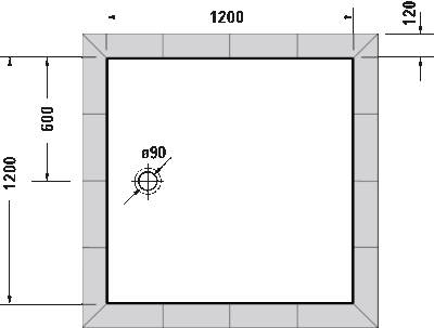 Tempano Душевой поддон квадратный вариант 4
