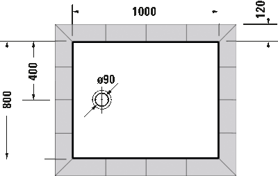 Tempano Душевой поддон прямоугольный вариант 4