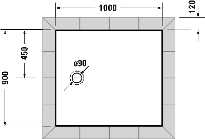 Tempano Душевой поддон прямоугольный вариант 4