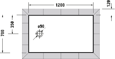 Tempano Душевой поддон прямоугольный вариант 3