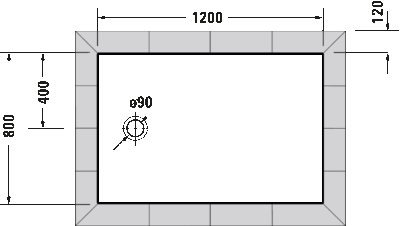 Tempano Душевой поддон прямоугольный вариант 4