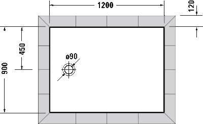 Tempano Душевой поддон прямоугольный вариант 4